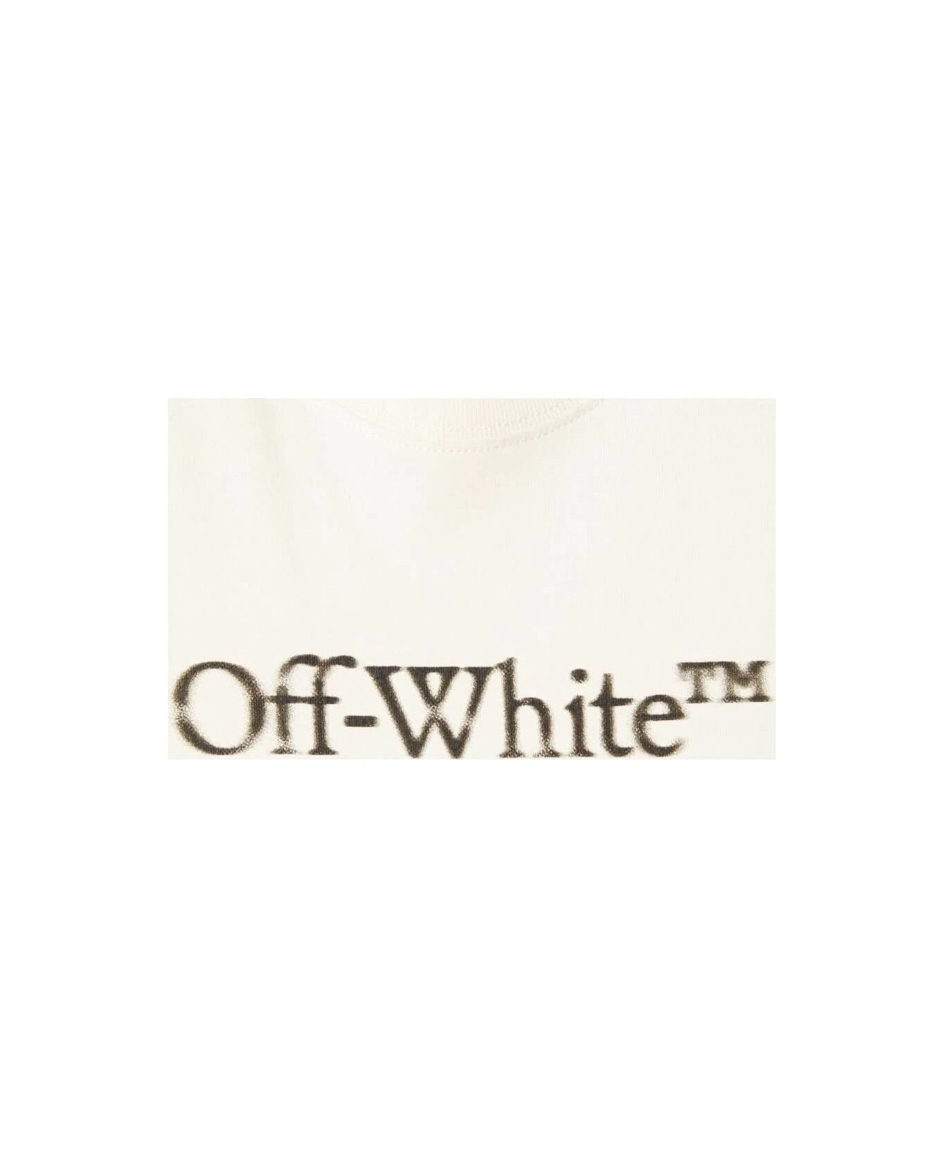 Off-White White Short-sleeved T-shirt With Contrasting 'bookish Bit' Logo In Cotton Boy 3 Off-White White Short-sleeved T-shirt With Contrasting 'bookish Bit' Logo In Cotton Boy - Image 3