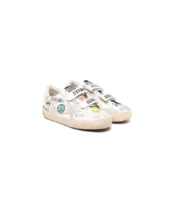 Golden Goose Old School Nappa Upper With Graffiti Print Suede Star And Heel
