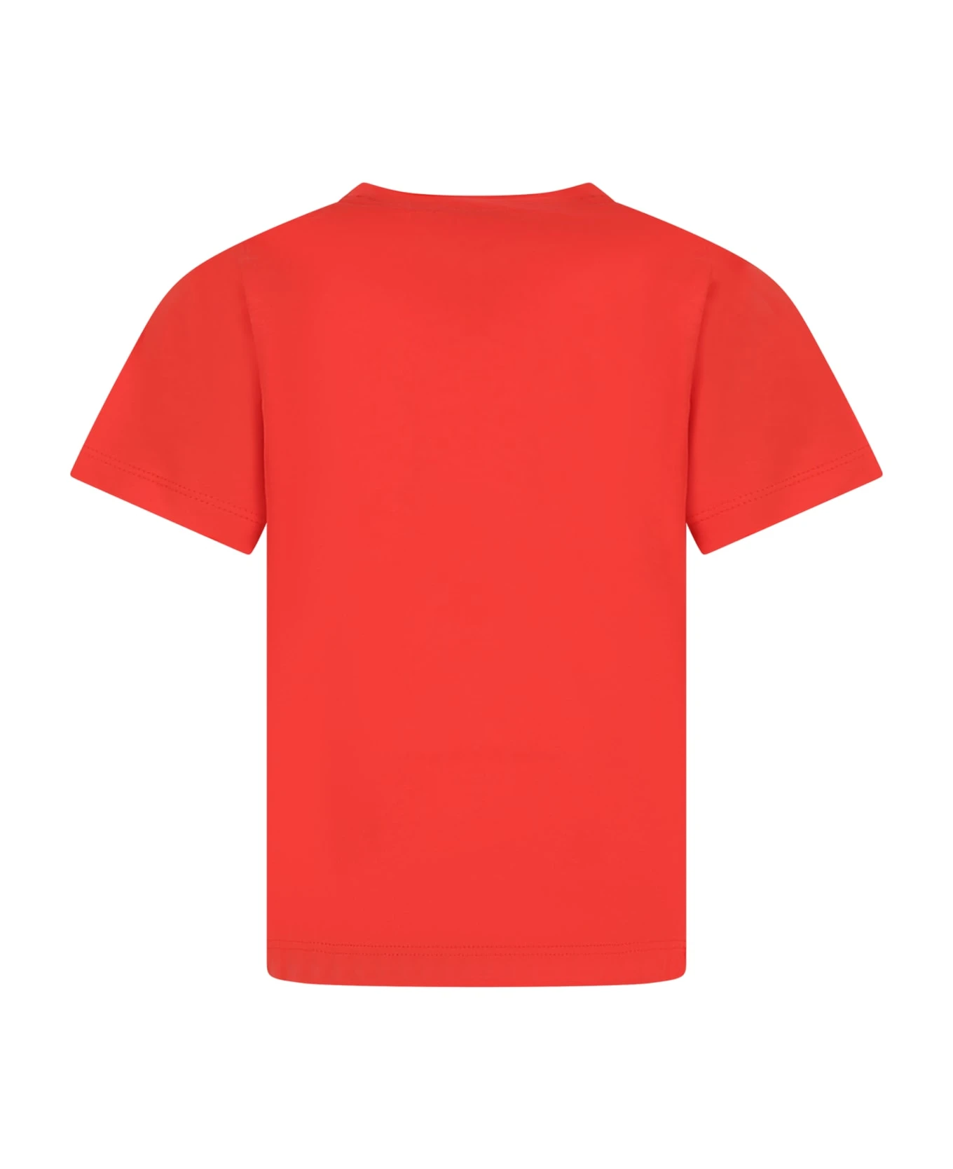Lanvin Red T-shirt For Kids With Logo 2 Lanvin Red T-shirt For Kids With Logo - Image 2