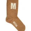 MSGM Brown Socks For Kids With Logo