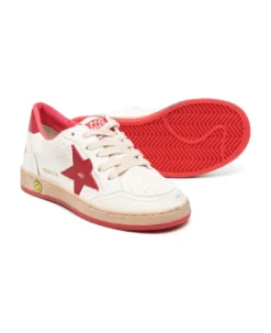 Golden Goose White And Red Calf Leather Sneakers -Golden Goose Store 185a7fb2f163b744ac91f2ebdc2c0713