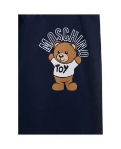 Coordinated Blue Cotton Tracksuit With Teddy Bear Print Moschino Kids Boy -Golden Goose Store 18aa671640557a0c4a122caf8e6cb2a1