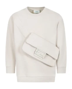 FENDI Sweat-shirt Beige For Kids With Iconic Double F