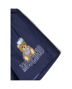 Blue Swim Trunks With Moschino Print And Drawstring In Nylon Boy -Golden Goose Store 19746ca435624d3e8bb174051b7535aa