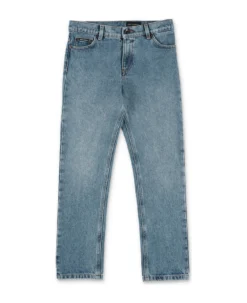 Dolce & Gabbana Jeans Blu Chiaro In Denim Di Cotone Bambino
