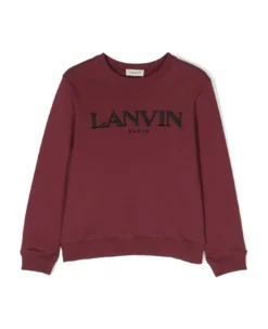 Lanvin Bordeaux Red Cotton Sweatshirt