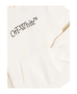 Off-White White Cotton Hoodie -Golden Goose Store 282a26b3555af4e9a6c8d98c9b908987