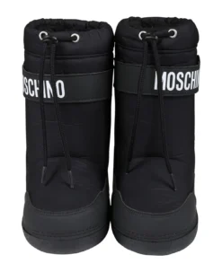 MOSCHINO Balck Boots For Girl With Teddy Bear And Logo -Golden Goose Store 299c37250bd90d776ec65e3b78f14bb2