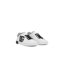 Dolce & Gabbana Sneakers Bianche In Pelle Bambino