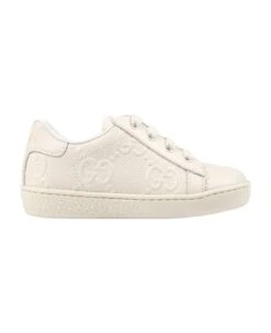 Gucci Beige Sneakers For Kids With Double Gg