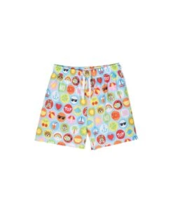 MOSCHINO Multicolor Swim Trunks With Graphic Print And Drawstring In Nylon Boy