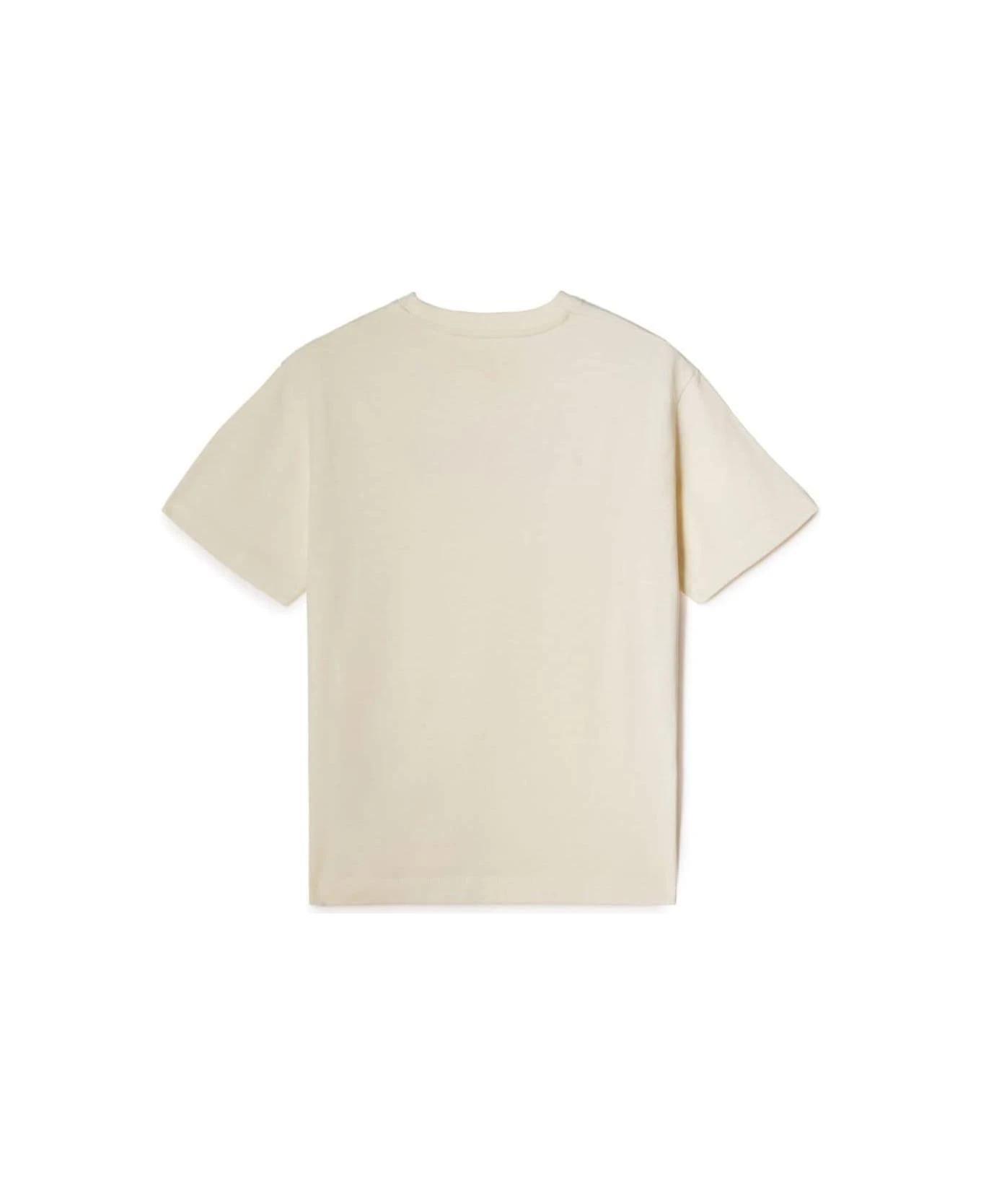 Off-White White Short-sleeved T-shirt With Contrasting 'bookish Bit' Logo In Cotton Boy 2 Off-White White Short-sleeved T-shirt With Contrasting 'bookish Bit' Logo In Cotton Boy - Image 2