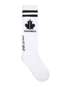 DSQUARED2 White Socks For Boy With Logo