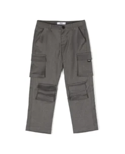 MSGM Grey Cargo Trousers