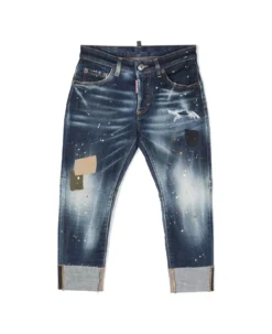 DSQUARED2 Blue Jeans With Colour Spots