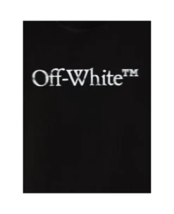 Off-White Black Short-sleeved T-shirt With Contrasting 'bookish Bit' Logo In Cotton Boy -Golden Goose Store 59b095f42b2f015573d028e2ae377b45