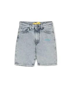 Off-White Helvetica Diag Denim Short