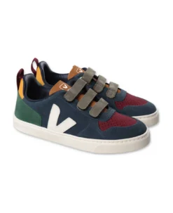 Veja Sneakers Blu Con Dettagli A Contrasto In Pelle Scamosciata Bambino