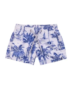MC2 Saint Barth Shorts Swimsuit With Palms Print