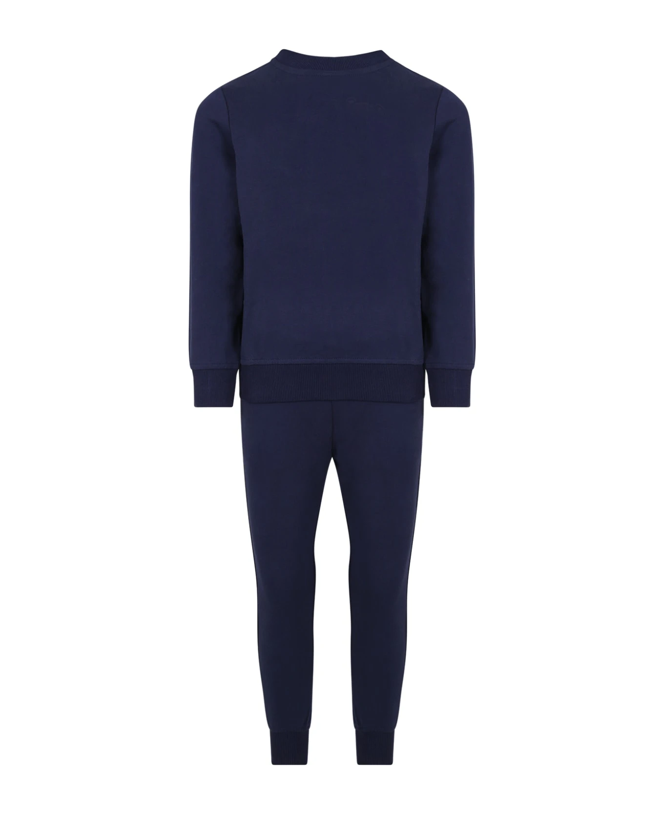 MOSCHINO Blue Suit For Boy With Teddy Bears And Logo 2 MOSCHINO Blue Suit For Boy With Teddy Bears And Logo - Image 2