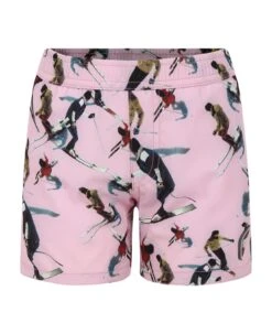 Colmar Pink Swim Boxer For Boy With Print And Logo