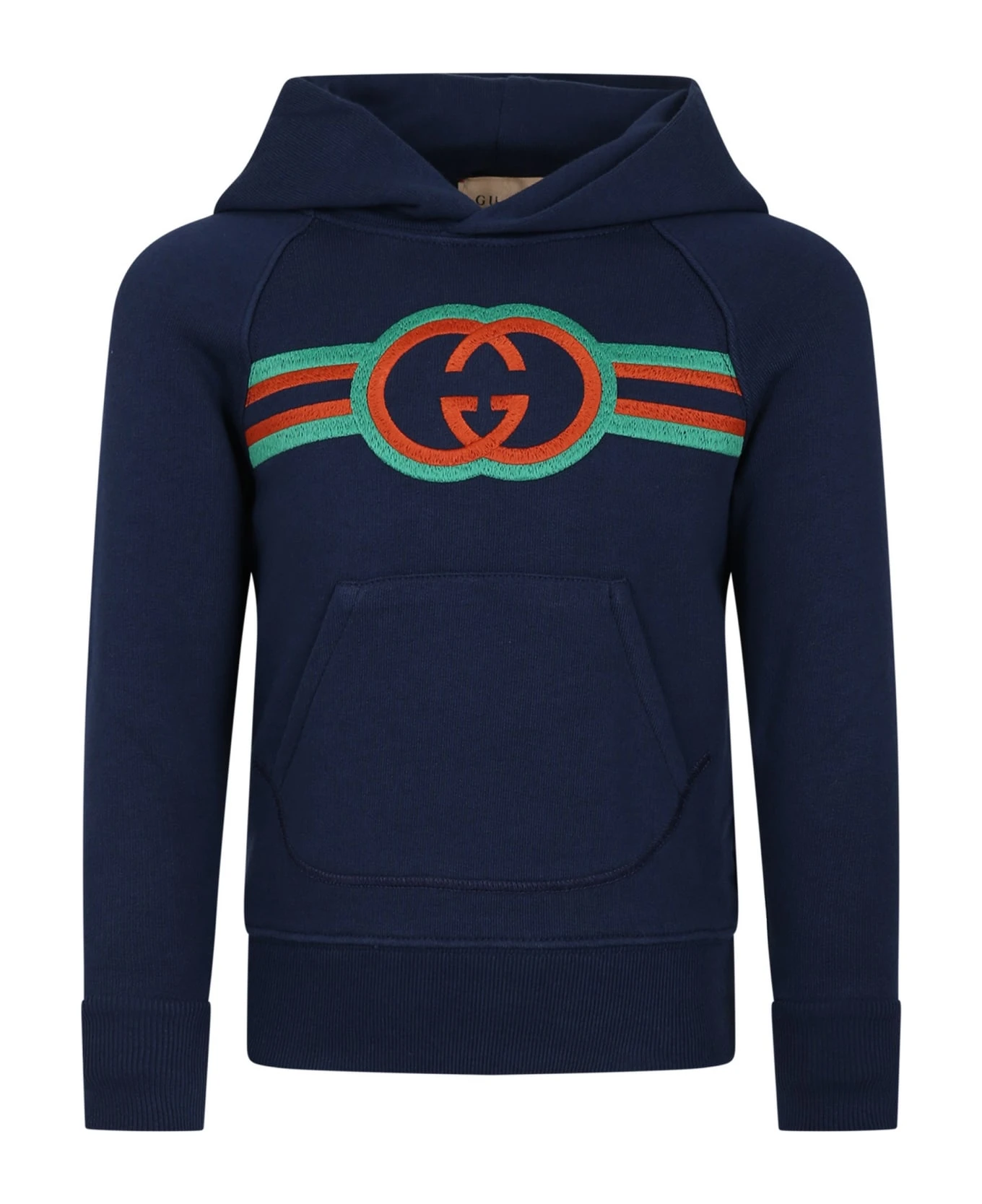 Gucci Blue Sweatshirt For Boy With Double G 1 Gucci Blue Sweatshirt For Boy With Double G