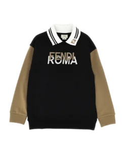 FENDI Logo Collar Sweatshirt