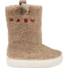 Marni Beige Boots For Kids With Logo