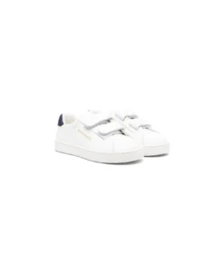 Palm Angels White Low-top Sneakers With Velcro Fastening In Leather Boy