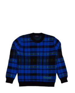 Versace Sweater With Tartan Pattern