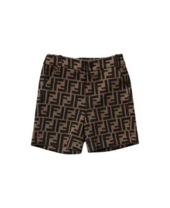 FENDI Mas Jersey Logo Ff Shorts
