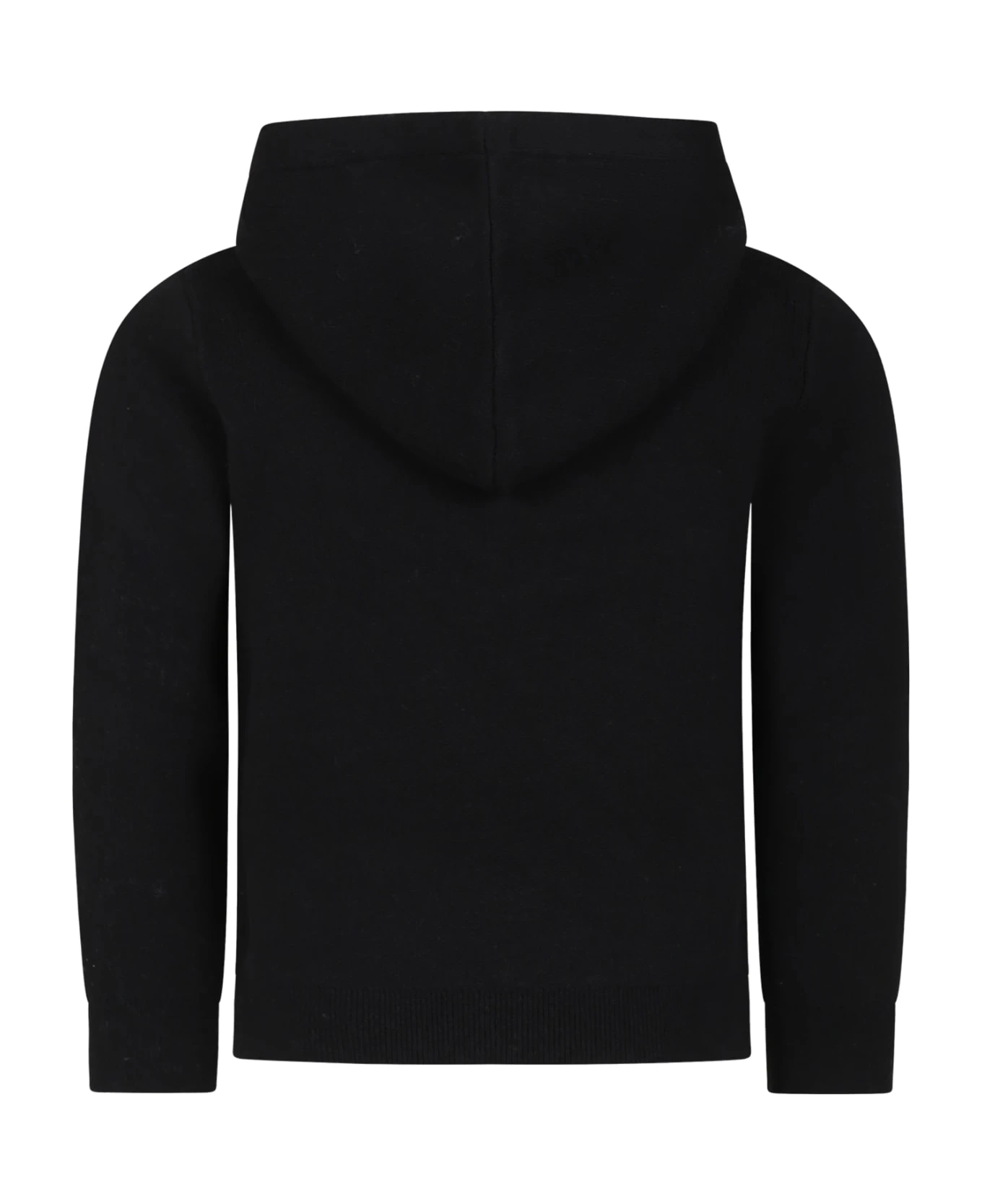 Lanvin Black Sweater With Logo For Boy 2 Lanvin Black Sweater With Logo For Boy - Image 2