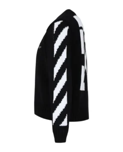 Off-White Black Sweater For Kids With Logo -Golden Goose Store 83dea588bf1801719e0ad272ea562441