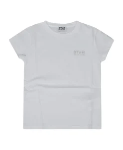 Golden Goose Star/ Girl's T-shirt S/s Logo/ Glitter Big Star Pr