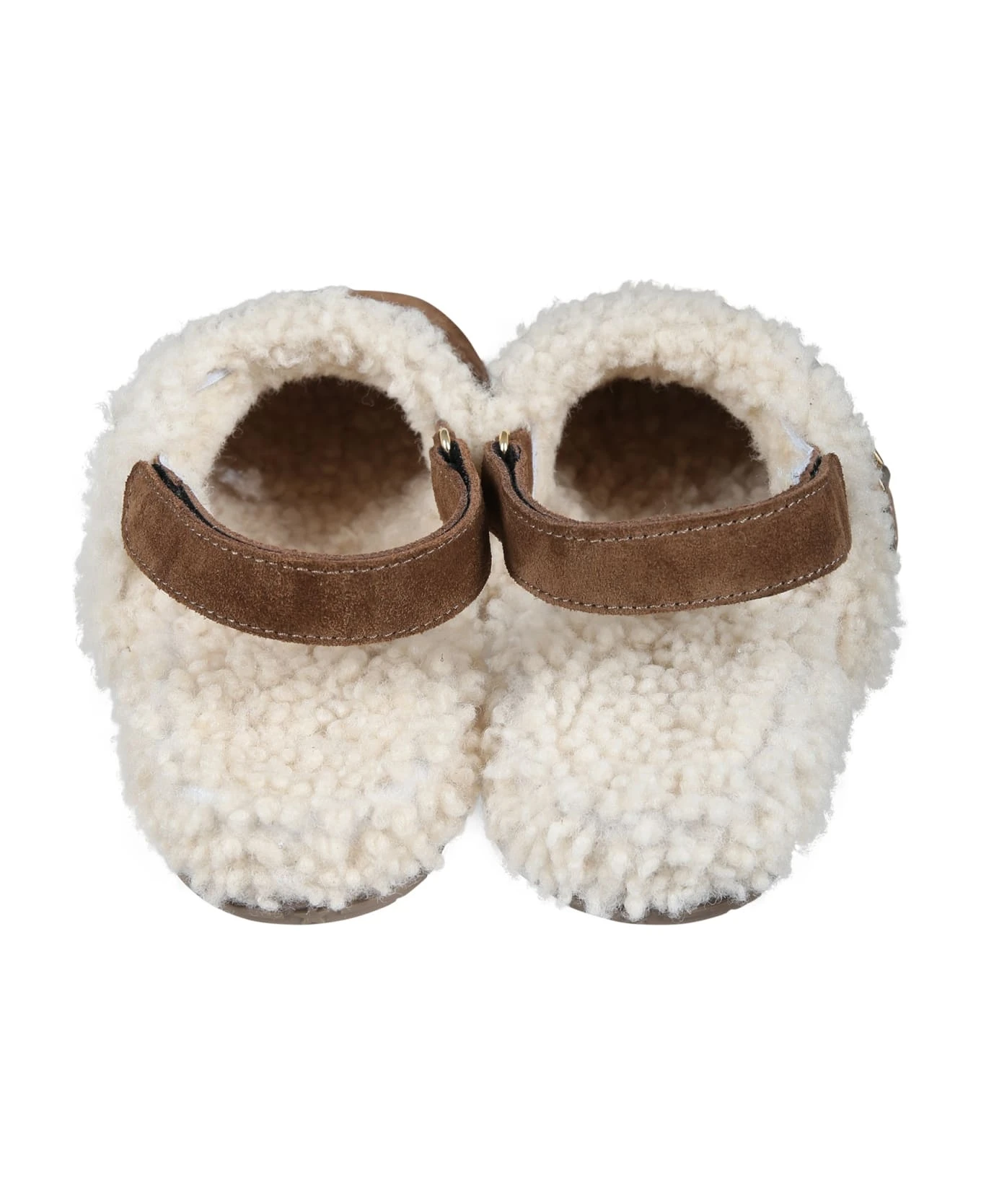 FENDI Brown Mules For Girl With Double F 4 FENDI Brown Mules For Girl With Double F - Image 4