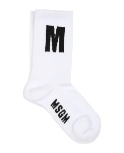 MSGM White Socks For Kids With Logo