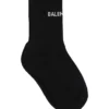 Balenciaga Black Socks For Kids With Logo