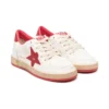 Golden Goose White And Red Calf Leather Sneakers
