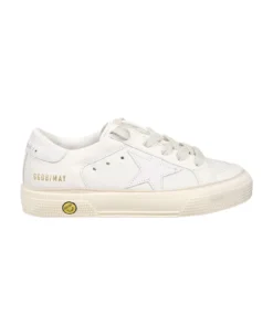 Golden Goose White May Sneakers For Girl With Iconic Star
