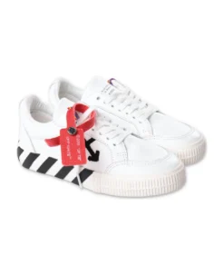 Off-White Off White Sneakers Bianche In Pelle Bambino