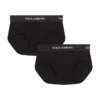Dolce & Gabbana Bi-pack Briefs In Jersey With Logoed Elastic