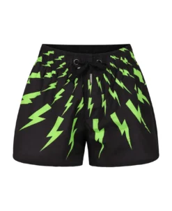 Neil Barrett Black Swim Boxer For Boy With Iconic Lightning Bolts