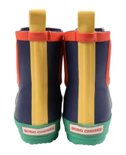 Bobo Choses Blue Rain Boots For Kids With Logo -Golden Goose Store d8376d3c9a2d5f75474fe57671303107