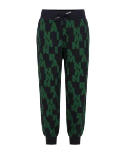 Marni Blue Tracksuit Trousers With Logo All-over For Kids