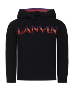Lanvin Black Sweater With Logo For Boy