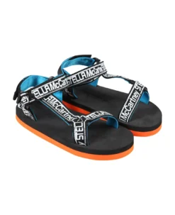 Stella McCartney Kids Black Sandals For Kids With Logo -Golden Goose Store dd64fcdb819f9b7e9c9365b648bd72a8