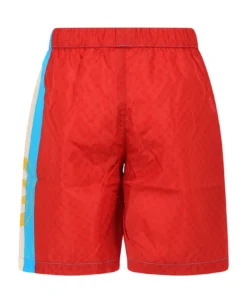Gucci Multicolor Beach Shorts For Boy With All-over Logo Gg -Golden Goose Store e1fc5f36f1d791994aa1f16b93692906