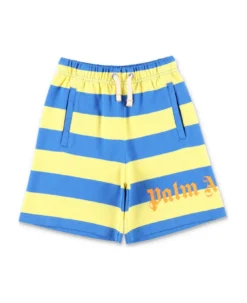 Palm Angels Stripes Overlogo Sweatshorts