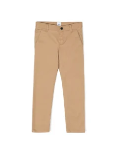 Hugo Boss Pantaloni Beige In Gabardine Di Cotone Bambino