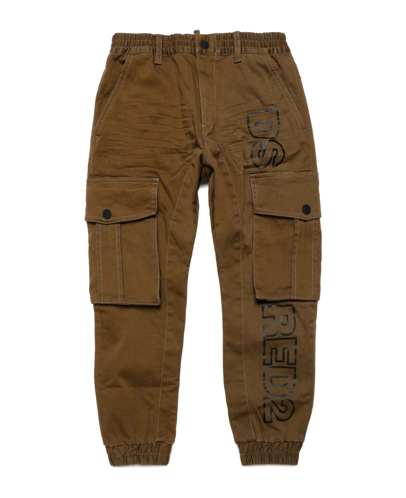 DSQUARED2 D2p615m Trousers Dsquared Gabardine Cargo Pants With Outline Logo 1 DSQUARED2 D2p615m Trousers Dsquared Gabardine Cargo Pants With Outline Logo